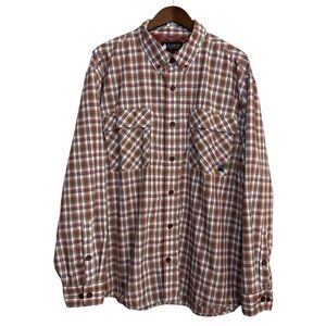 Duluth Trading Alaskan Hardgear shirt men's 2XL plaid Coolmax active performance